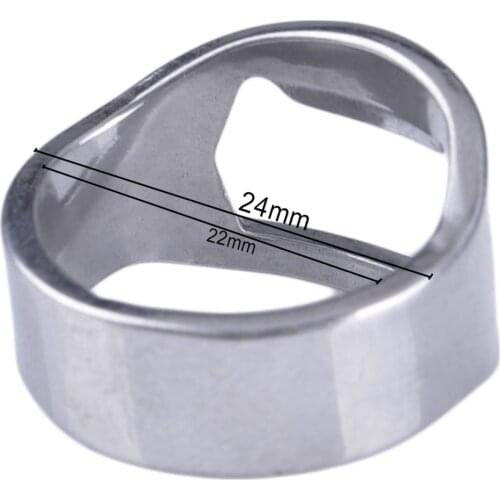22mm Stainless Steel Mini Bottle Opener Finger Ring Ring-shape Bottle Beer Cap Opening Remover Kitchen Gadgets Bar Accessories