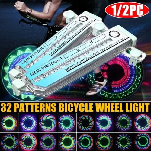 32 Patterns Bicycle Wheels Light Colorful LED Tire Spoke Signal For Scooter Bike Safety