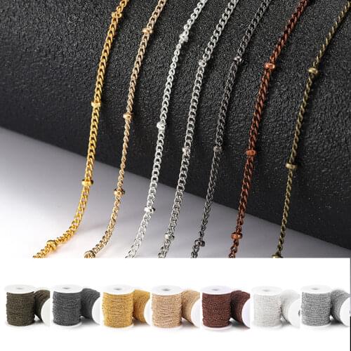 5M/Lot Golded/silvered Plated Necklace Chain for Jewelry Making Findings DIY Necklace Chains Materials Handmade