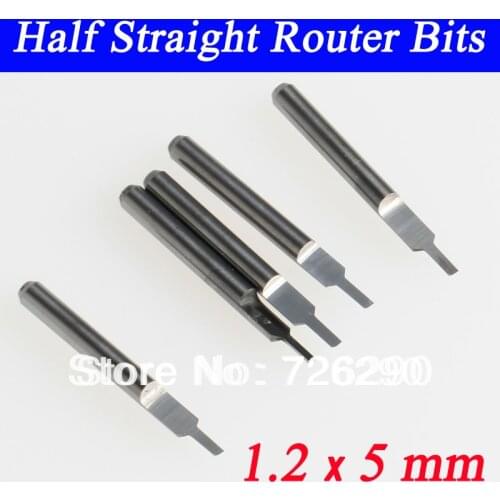 5pcs 3.175*1.2*5mm CNC Parallel Carbide PCB Milling Cutter Bits Cutting Tools CEL 5mm CED 1.2mm