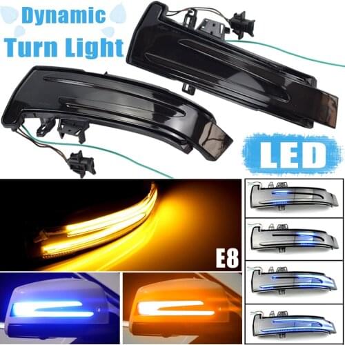 Car Rearview Mirror LED Dynamic Turn Signal Light Indicator Blinker For Mercedes-Benz A B S C E GLA GLK W176 W246 W204