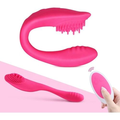 Wireless Remote Control Rechargeable Sex Toy Wearable Vibe Couple Vibrator, Bendable C Style Remote Vibrator