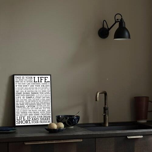 Black White Minimalist Poster Quote Canvas Painting Line Drawing Art Print Photography Wall Picture for Living Room Home Decor