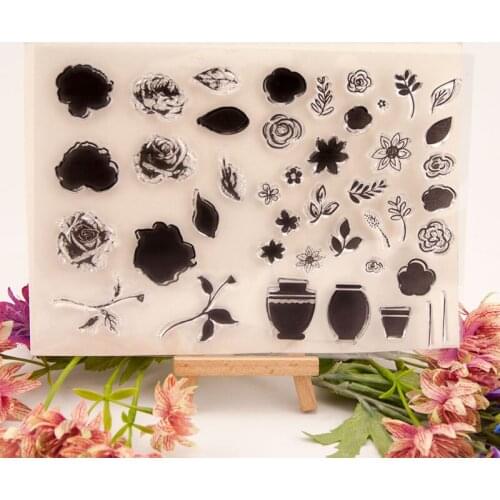 Flower Clear Stamp for DIY Scrapbooking/Card Making/Kids Fun Decoration Supplies A2046