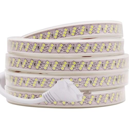 LED Strip Flexible light 276leds/m Waterproof led Neon Rope SMD 2835 AC 220V Brighter than 5050 1M/2M/3M/5M/6M/8M/9M/10M/15M/20M