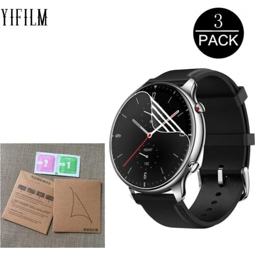 3Pcs TPU Hydrogel Film For Huami AMAZFIT GTR 2 GTR2 2e Nexo Smart Watch Full Screen Protector Clear Anti-Scratch Film Not Glass