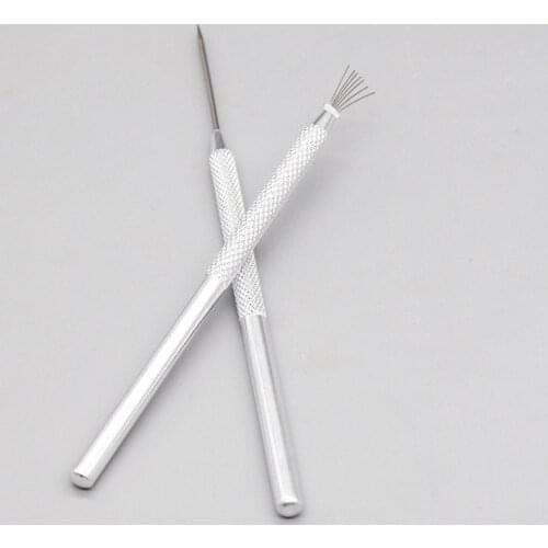Pottery tools 7pin stainless steel texture brush DIY sculpture clay sculpture sculpture carving tool polymer clay tool punch pin