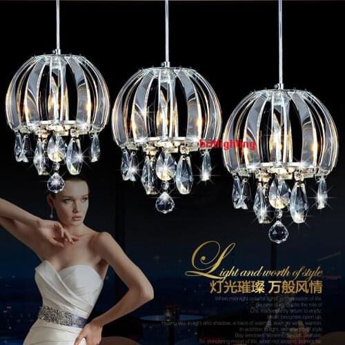 Crystal Lamp Restaurant Passageway Pendant Lights Creative Personality Crystal Pendant Lamp Bedroom Bar Modern led Pendant Light
