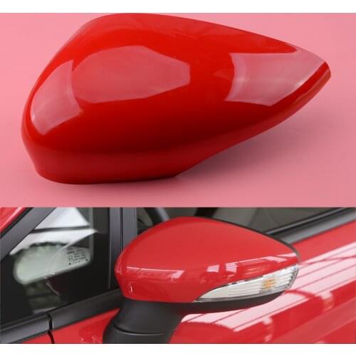 Car Left Side Red Wing Door Mirror Cover Cap Fit For Ford Fiesta MK7 2008 2009 2010 2011 2012 2013 2014 2015 2016 2017