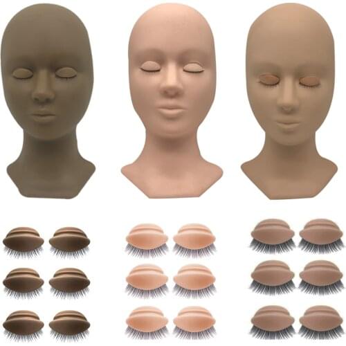 Advanced Training Realistic Practice Mannequin Doll Head For Eyelash Extension Training Lash Mannequin With Removable Eyelids