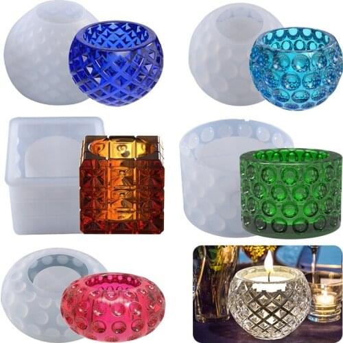 New Candle Mold Potted Polka Dot Storage Box Jar Silicone Mold European Relief Bowl Diy Resin Mold Home Decoration Casting Tool
