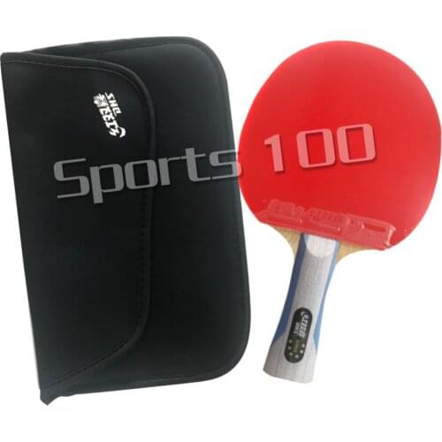 DHS 6002 Long Shakehand FL Table Tennis Ping Pong Racket + a Paddle Bag