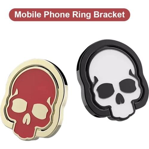Halloween Skeleton Skull Personalized Design Cell Phone Plate Ring Ring Bracket 360 Degrees Rotating Overall Metal Material