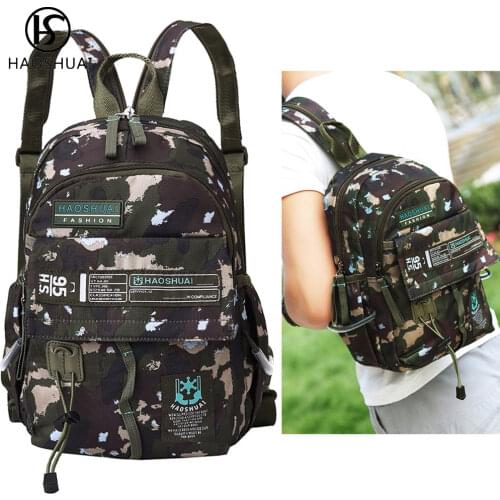 Mens Camouflage Backpack Military Small Knapsacks Bagpack Men Travel Shoulder Pouch Backpack Brand New