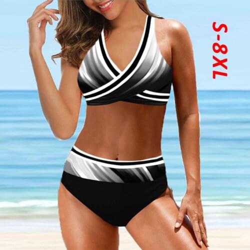 Plus Size 8XL Sexy Bikini Set Women Swimwear Push Up Swimsuit Bathing Suit Polka Biquinis Female mujer Summer Beachwear