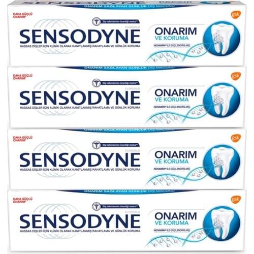 Sensodyne Repair and Protection 75 ml Toothpaste 4 Pcs Türkiyeden Shipping