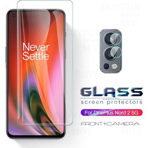 One Plus Nord2 Glass 1to2 Camera Lens Protective Glass For OnePlusnord2 One More OnePlus Nord 2 5g 6.43'' Screen Protectors Film