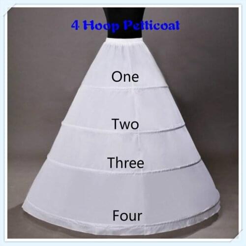 Wedding Petticoat Ball Gown Slips Crinoline 4 Hoop Petticoats for Wedding Dress Underskirt
