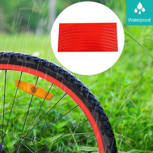 21x10cm Bike Reflective Stickers Cycling Fluorescent Reflective Tape MTB Bicycle Reflective Strips Safety Sticker Accessories