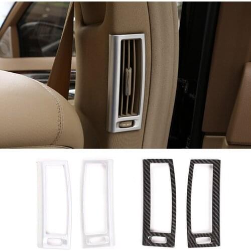 Car Styling Texture B-pillar Air Outlet Frame Trim Stickers Fit For Mercedes Benz S Class W221 2008-2012 Auto Accessories