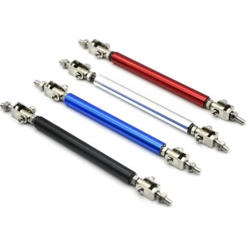 Universal Adjustable 100mm Racing Front Bumper Lip Splitter Rod Strut Tie Bar Support Kit