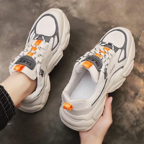 Spring / summer 2021 thick-soled leisure board shoes leisure running shoes daddy shoes high-soled four seasons shoes mens shoes