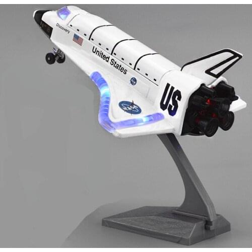 [[Funny] Simulation US Light and Sound Alloy Space Shuttle model spacecraft flight simulator toy aircraft plane decorations gift