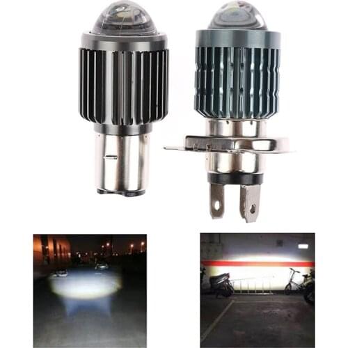 H4 LED Moto H6 BA20D LED Motorcycle Headlight Bulbs CSP Lens White Fog Lights 1 Pcs