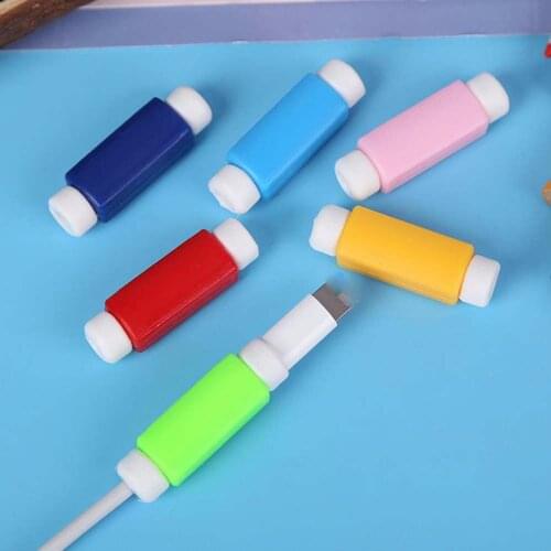 10pcs Colorful Cable Protector Data Line Cord Protector Protective Case Cable Winder Cover For iPhone USB Charging Cable