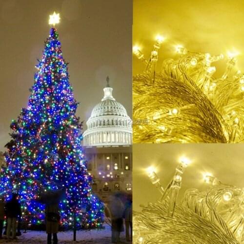 100M 600LEDs Waterproof LED Christmas Tree Xmas Festival Holiday Light 8 Displays LED String Fairy Lights 220V EU Plug