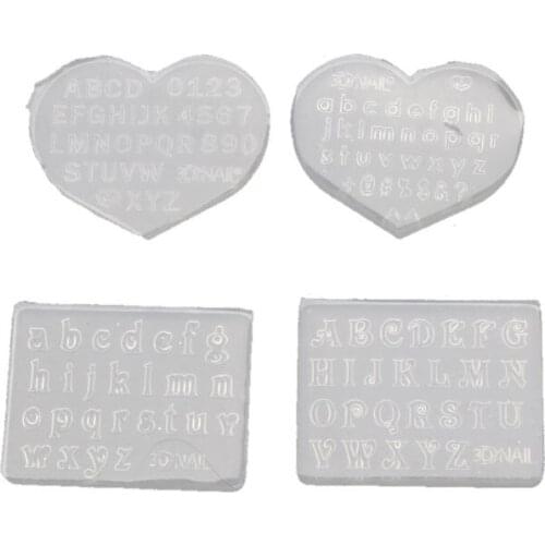 2Pcs 3mm Small Size Numbers Letters Mold Pendant Resin Silicone Molds Resin Message Fillings Making Jewelry Making Tools