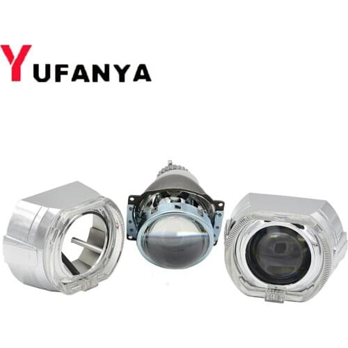 3.0 inch Q5 Bi xenon hid Projector lens full metal holder LED day running angel eyes shrouds mask use D2S D2H xenon bulb Modify