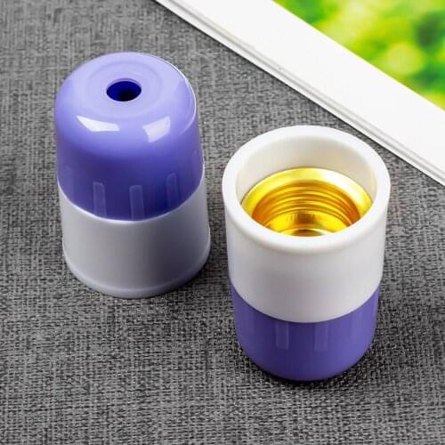 5pcs/lot Hanging E27 Screw Head Lamp Holder Two-color Jade Powder Large Copper Column E27 Blue Head