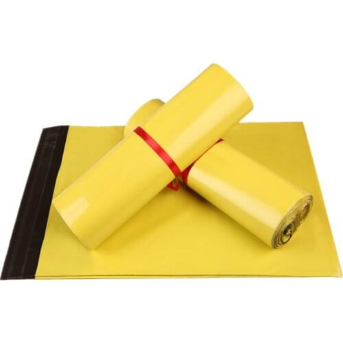 50Pcs/Lot Yellow Mailing Courier Bag Express Packaging Bags Post Envelope Packing Bag Self-Adhesive Plastic Poly Mailer Bag