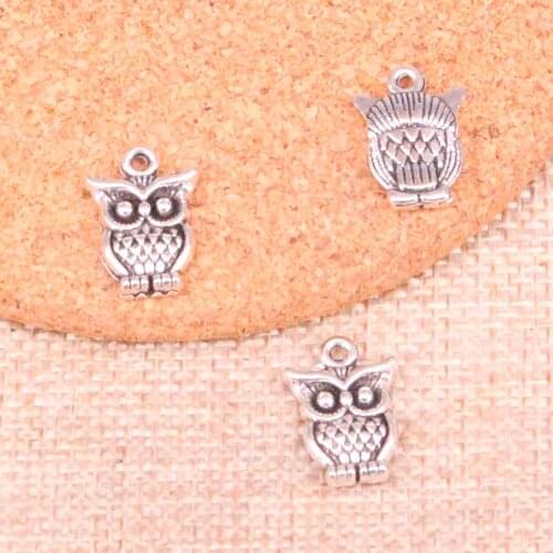 89pcs owl Charms Zinc alloy Pendant For necklace,earring bracelet jewelry DIY handmade 16*12mm