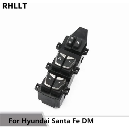 Front left glass lifting button contr Front Power Window Main Switch Assembly for 2013 2014 2015 Santa Fe 935702W020 93570-2W050