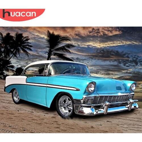 HUACAN 5d Diamond Painting New Arrivals Car Embroidery Cross Stitch Beach Mosaic Wall Stickers