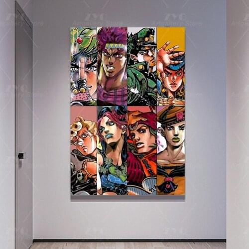 Anime Poster JoJos Bizarre Adventure Poster Anime Poster Art Prints For Home Wall Decor Manga Comic Poster Fans Gift