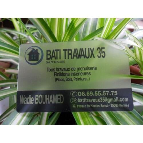 Free shipping customized design business card printing transparent visit card 0.38mm frosted pvc name card printing