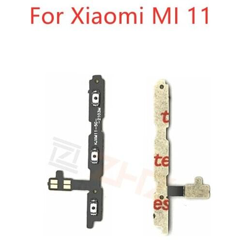 For Xiaomi Mi 11 Power Volume Side Key Button Flex Cable ON OFF Switch Flex Cable Replacement Repair Parts Test QC