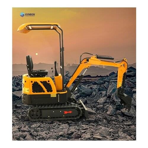 SYNBON Crawler Excavator Small Digger Farm Garden Construction Machine 1Ton Hydraulic Mini Excavator