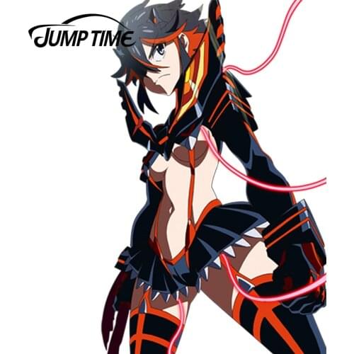 JumpTime 13cm x 8.2cm Car Sticker Hot Girl KILL la KILL Anime Window Wiper Decals Rear Windshield Car Styling Decor Sticker