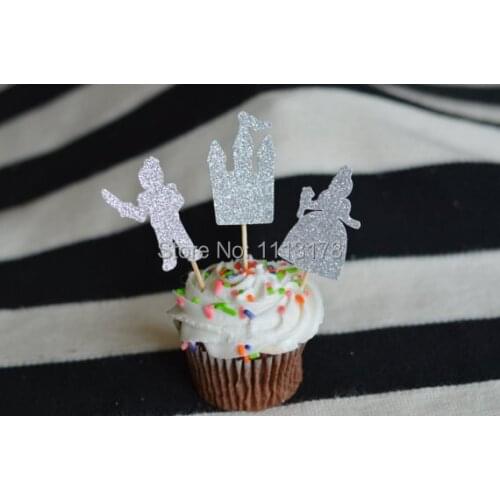 Royal Cupcake Toppers knight princess castle party Toothpicks - Food Picks wedding baby shower birthday