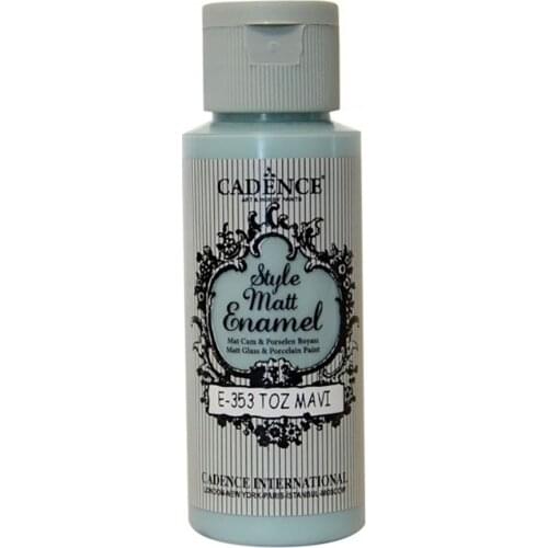 Cadence Style Mat Enamel Glass Paint 353-Toz Blue 59ml (Porcelain