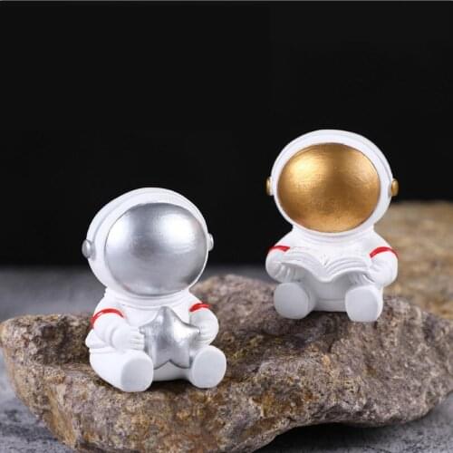 Cute Spaceman Night Light Astronaut Model Button Battery Ornaments Bedside Desktop Creative Gifts for Boys Baby Kids Light Lamps