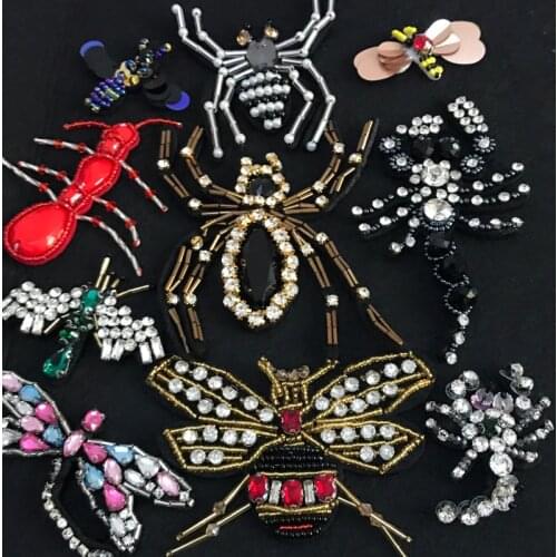 Fashion hot style manual nail bead insects patch clothes bag jewelry DIY supplies the scorpion spiders dragonfly patch ants