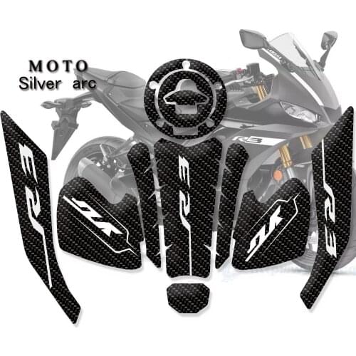 Motorcycle 3D tank buffer pad protection decal protective sticker for Yamaha YZF R3 YZFR3 2019 2020