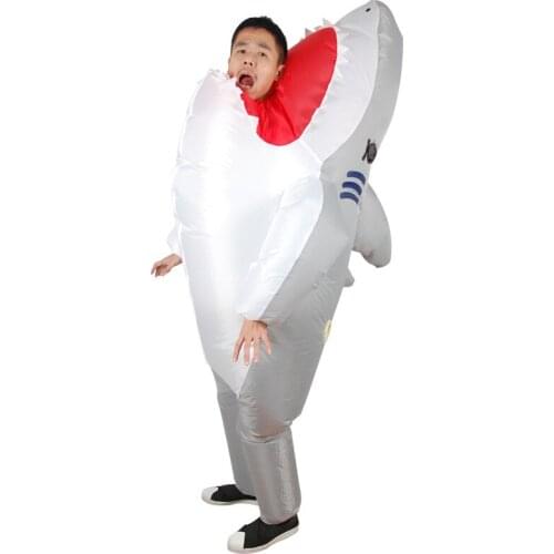 2018 Newest Inflatable Shark Costume Sharking Eating Cosplay Inflatable Costume Halloween Christmas Party Costume For Adults