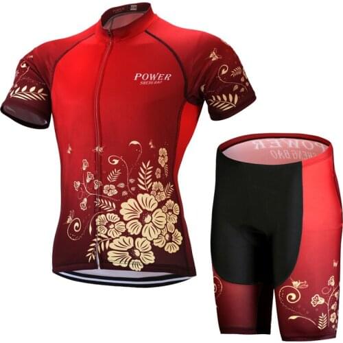 2017 China Style Red New Arrival Short Sleeve Cycling Kits Bike Cycling Clothe QuickDry Man Woman Riding Suit Cycling Jersey Set