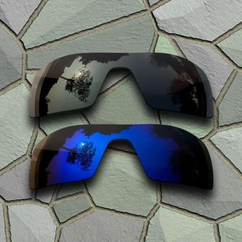 Grey Black&Violet Blue Sunglasses Polarized Replacement Lenses for Oakley Oil Rig